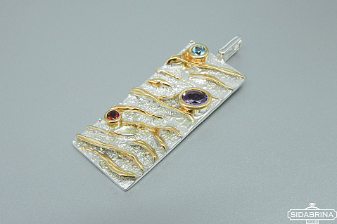 Pakabukas su natūraliais akmenimis - PAM508