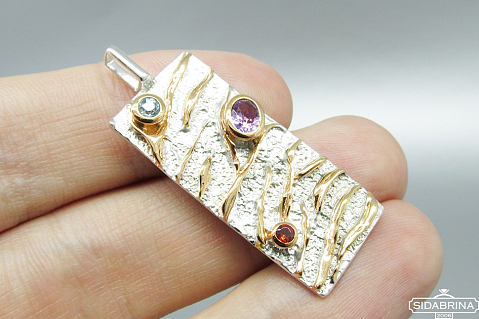 Pakabukas su natūraliais akmenimis - PAM508