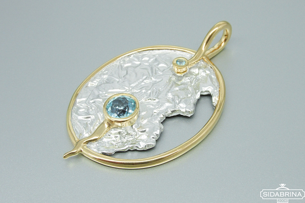 Pakabukas su topazu - PAM503