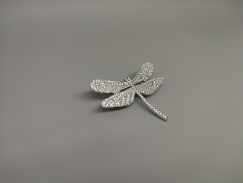 Sidabrinė sagė su cirkoniu - SGM102