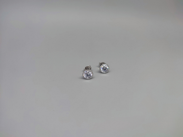 Sidabriniai auskarai su cirkoniu - AUM2401