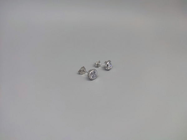 Sidabriniai auskarai su cirkoniu - AUM2401