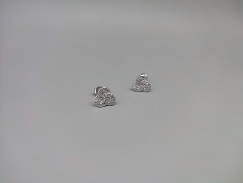 Sidabriniai auskarai su cirkoniu - AUM2403