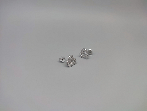 Sidabriniai auskarai su cirkoniu - AUM2403