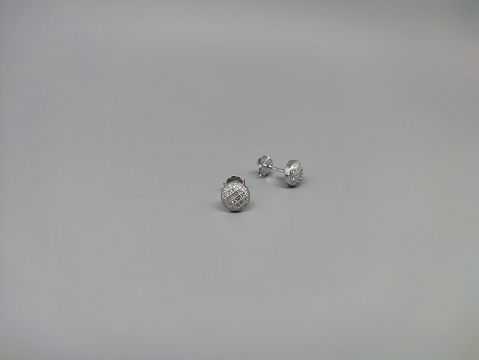 Sidabriniai auskarai su cirkoniu - AUM2413