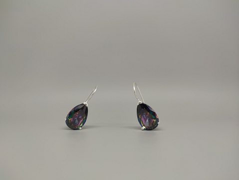 Sidabriniai auskarai su cirkoniu - AUM2437