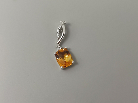 Sidabrinis pakabukas su citrinu - PAM926