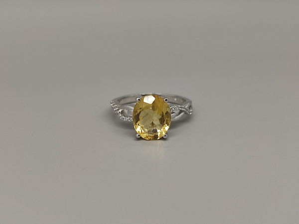 Sidabrinis žiedas su citrinu - ZDM180