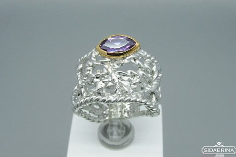 Žiedas su ametistu - ZDM602
