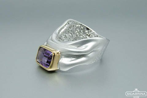 Žiedas su ametistu - ZDM720