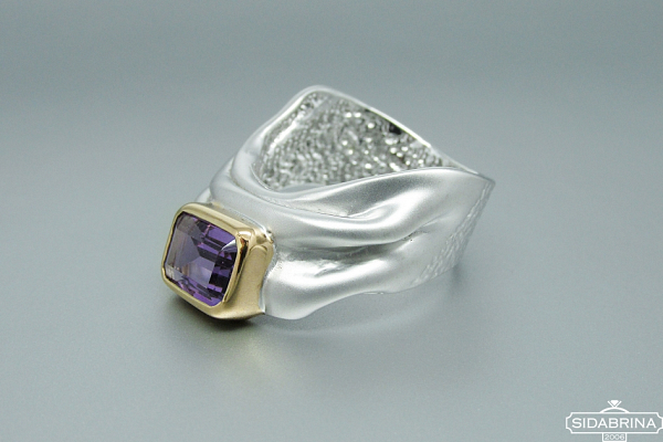 Žiedas su ametistu - ZDM720