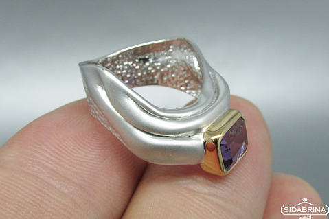 Žiedas su ametistu - ZDM720