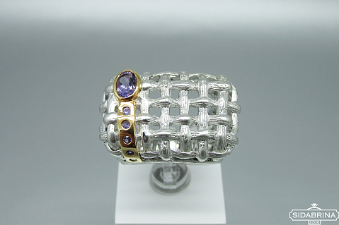 Žiedas su ametistu - ZDM1510