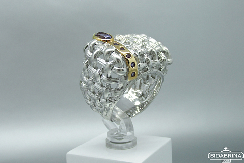 Žiedas su ametistu - ZDM1510