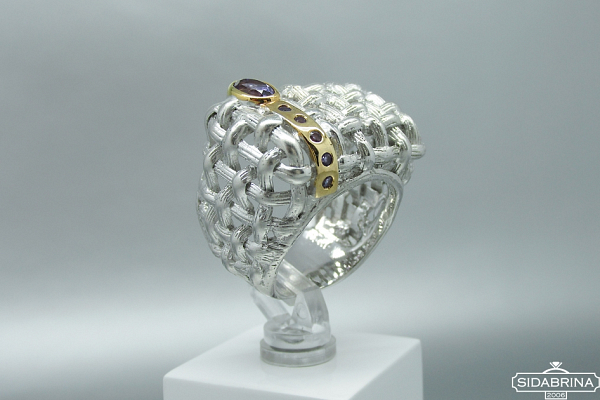 Žiedas su ametistu - ZDM1510