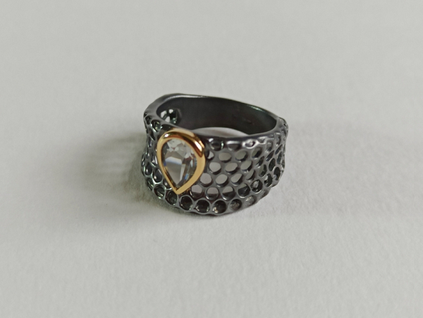 Žiedas su ametistu - ZDM1589