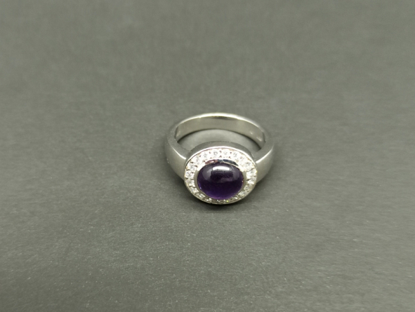 Žiedas su ametistu - ZDM1618