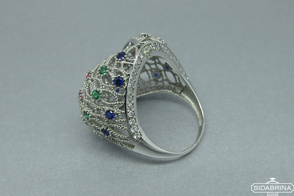 Žiedas su cirkoniais - ZDM527