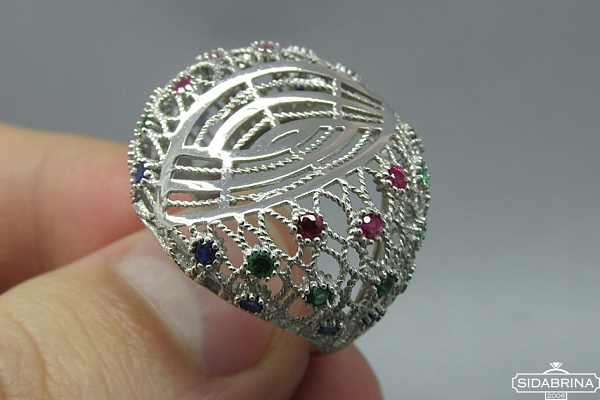 Žiedas su cirkoniais - ZDM527