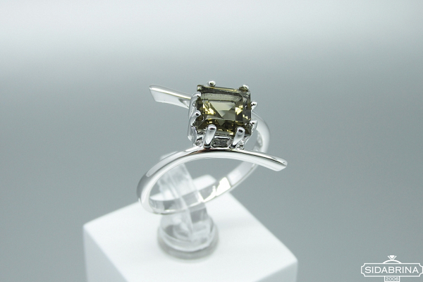 Žiedas su dūminiu kvarcu - ZDM1356