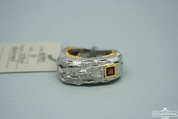 Žiedas su granatu - ZDM415