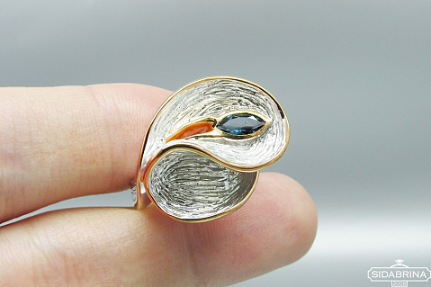 Žiedas su Londono topazu - ZDM1223