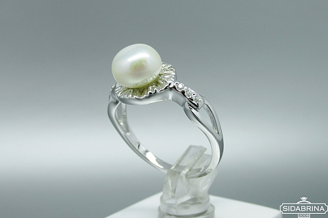 Žiedas su perlu - ZDM1041