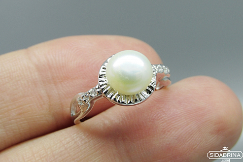 Žiedas su perlu - ZDM1041