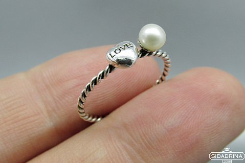 Žiedas su perlu - ZDM783