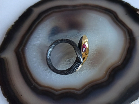 Žiedas su rodolitu - ZDM1546