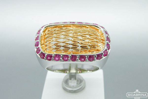 Žiedas su rubinais - ZDM929