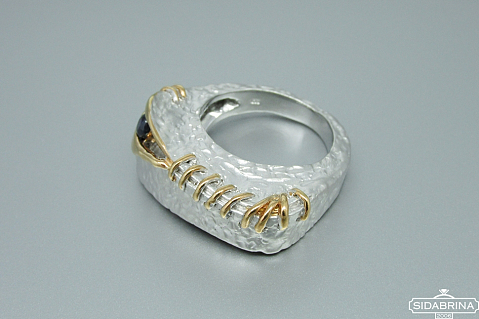 Žiedas su safyru - ZDM932