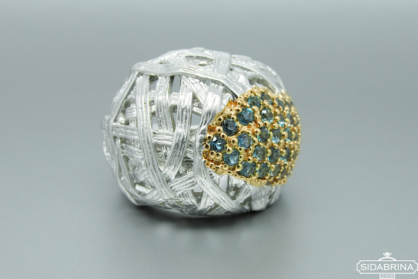 Žiedas su topazais - ZDM917