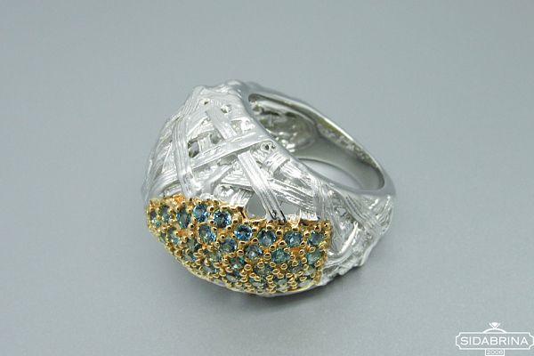 Žiedas su topazais - ZDM917