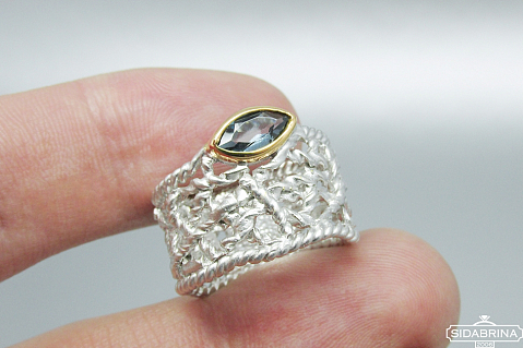 Žiedas su topazu - ZDM1269