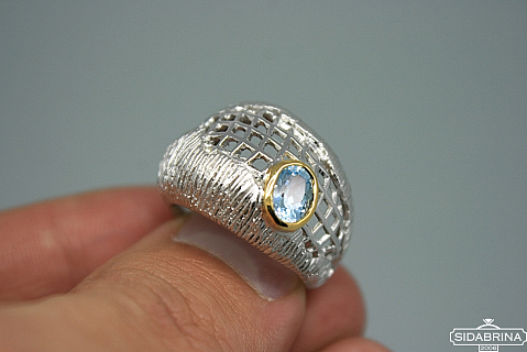 Žiedas su topazu - ZDM426