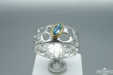 Žiedas su topazu - ZDM594